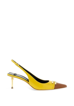 Elisabetta Franchi contrast toe metal detail pumps - Yellow