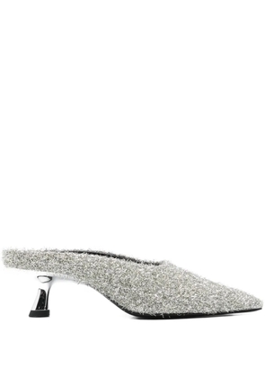 Simon Miller 55mm pointed-toe heeled mules - Silver
