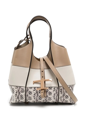 Tod's mini T Timeless tote bag - Neutrals