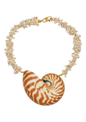 MAYOL Calypso shell beaded necklace - Neutrals