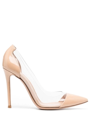 Gianvito Rossi 105mm Plexi patent leather pumps - Neutrals