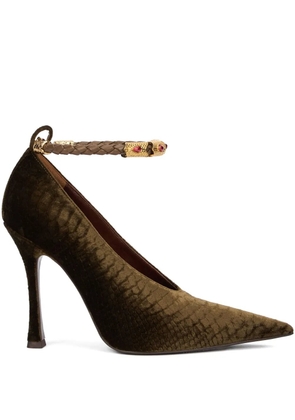 Roberto Cavalli pointed strap pumps - Green