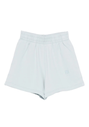 ANINE BING Kam elasticated logo shorts - Blue
