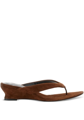 Le Monde Beryl thong-strap wedge sandals - Brown