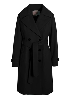Norwegian Wool double-breasted wool-blend coat - Black