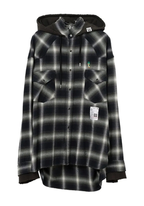 Maison MIHARA YASUHIRO hooded checked shirt - Green