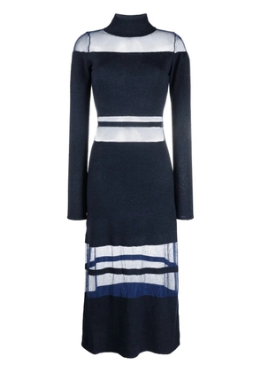 Cult Gaia panelled high neck maxi dress - Blue