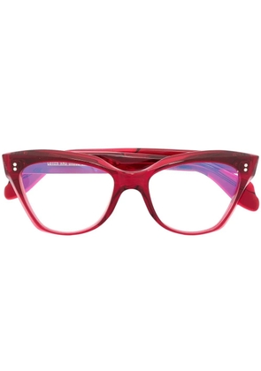 Cutler & Gross cat eye-frame glasses - Red