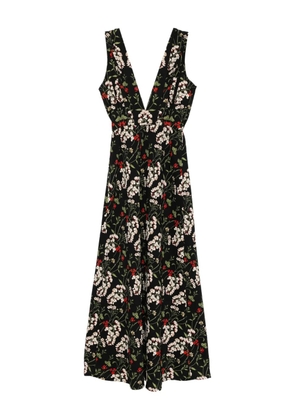 BLAKLACE v-neck floral dress - Black