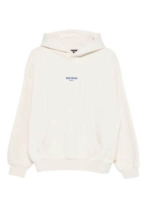 WRSTBHVR logo-detailing hoodie - Neutrals
