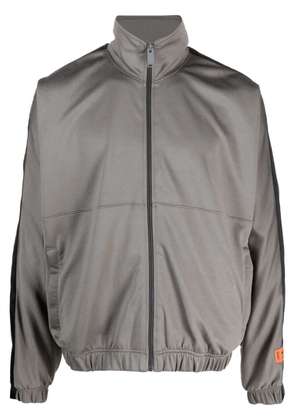 Heron Preston logo-patch zip-up sweatshirt - Grey
