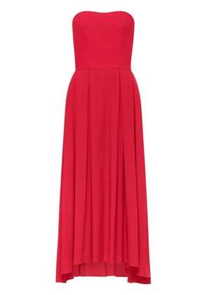 AZEEZA Ezra silk midi dress - Red