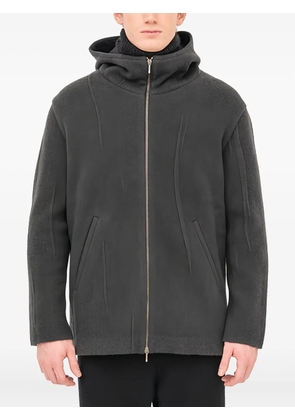 Label Under Construction zip-up hooded jacket - Grey