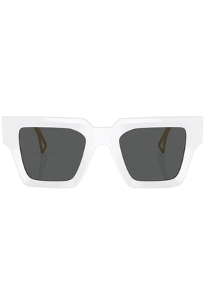 Versace Eyewear logo-embossed square-frame sunglasses - White