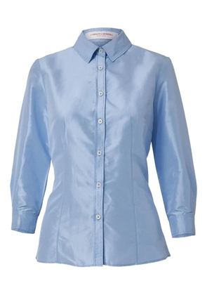Carolina Herrera taffeta buttoned shirt - Blue