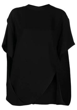 Valentino Garavani drape-detail asymmetric T-shirt - Black