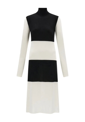 Ferragamo colour-block turtleneck dress - White