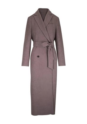 Kiton belted wrap coat - Brown