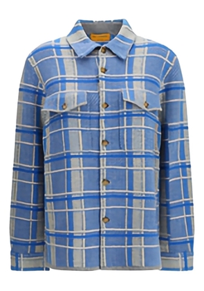 Guest In Residence plaid patch-pocket shirt - Blue