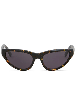 Marni Eyewear Mavericks logo-print sunglasses - Brown
