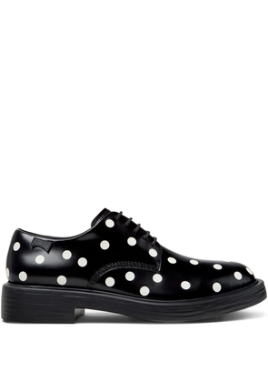 Camper Dean polka-dot lace-up derby shoes - Black