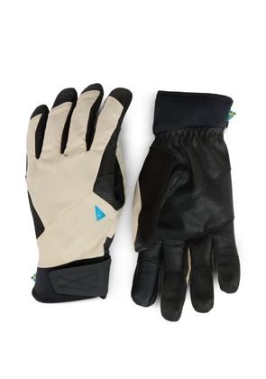 Klättermusen embroidered-logo gloves - Black