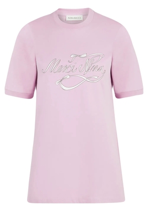 Nina Ricci Merci Nina cotton T-shirt - Pink