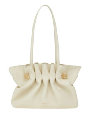Ferragamo small soft gathered-effect shoulder bag - Neutrals
