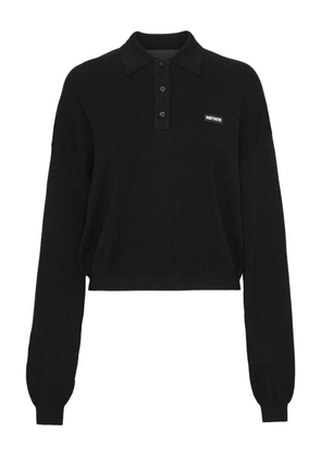 ROTATE BIRGER CHRISTENSEN long-sleeve polo shirt - Black