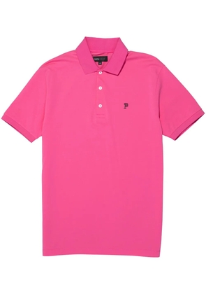 Purple Brand logo-plaque piqué polo shirt - Pink