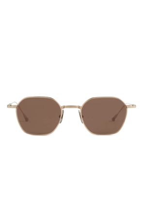 Lunetterie Générale engraved geometric-frame sunglasses - Gold