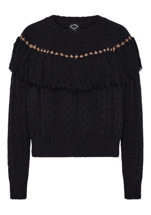The Upside Clara tassle embroidered sweater - Blue
