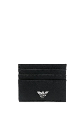 Emporio Armani logo-plaque cardholder - Black