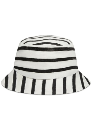 Vilebrequin striped bucket hat - White