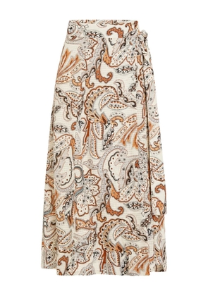 Marie Oliver Estine wrap midi skirt - Neutrals