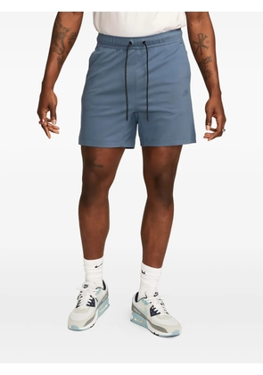 Nike embroidered-logo track shorts - Blue