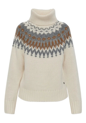 BOGNER Ingrid patterned turtleneck sweater - Neutrals