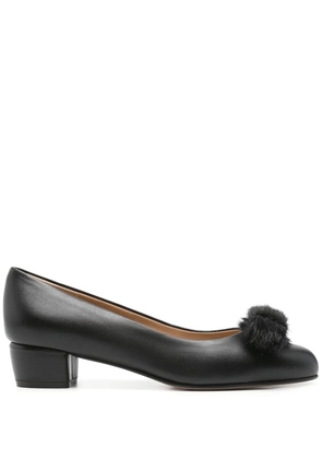 Ferragamo 30mm leather ballet flats - Black