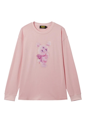 Mini Cream graphic long-sleeve T-shirt - Pink