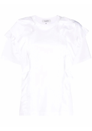 Valentino Garavani ruffle-trim short-sleeve T-shirt - White