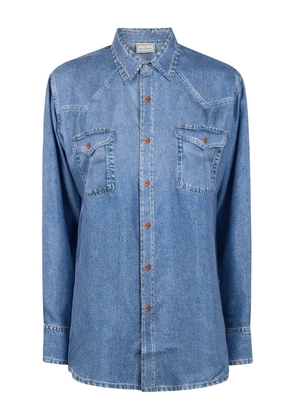 Pierre-Louis Mascia buttoned pocket silk shirt - Blue