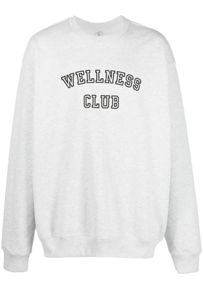 Sporty & Rich slogan-print cotton sweatshirt - Grey
