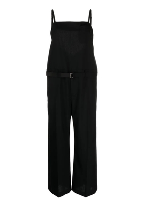 sacai belted wool-blend jumpsuit - Black