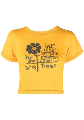 ERL slogan-print cotton T-shirt - Orange