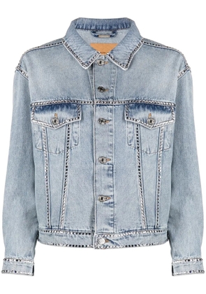 Alexandre Vauthier crystal-embellished denim jacket - Blue
