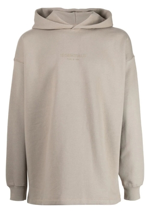 FEAR OF GOD ESSENTIALS logo-print cotton-blend hoodie - Brown