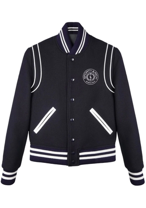 Sporty & Rich Connecticut Crest logo-embroidered varsity jacket - Blue