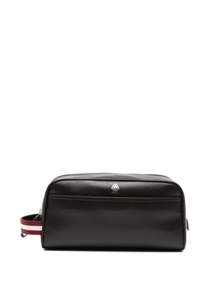 Bally logo leather clutch bag - Brown