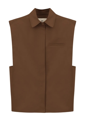 MISCI collared vest - Brown