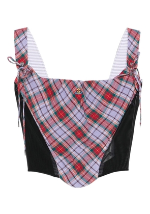 Vivienne Westwood tartan tie corset - Purple